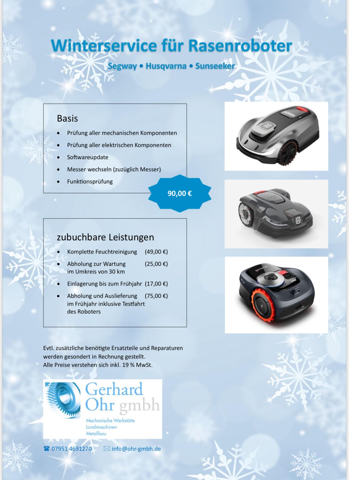 Rasenroboter Winterservice