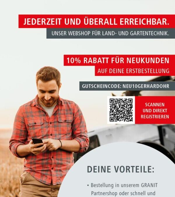 10 % Rabatt im GRANIT Partnershop – jetzt bei der Gerhard Ohr GmbH sichern